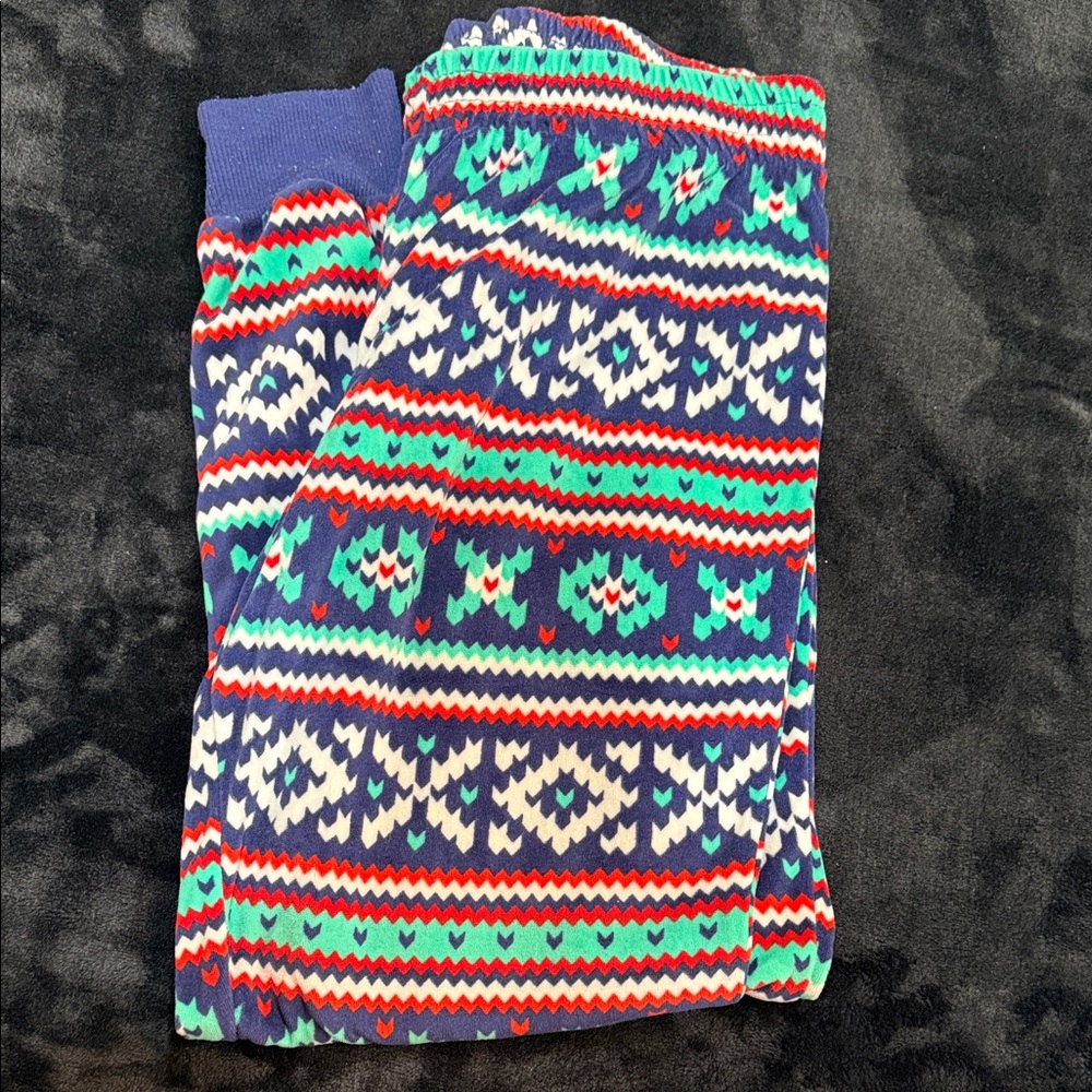 Cat & Jack Navy, Teal & Red Patterned Jogger PJs set